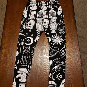 Killstar Black and white, goth, occult leggings